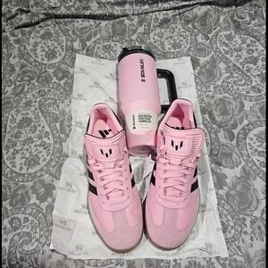 Adidas Messi Sambas Pink 10M + Stanley 40oz Bundle NEW w/ Box